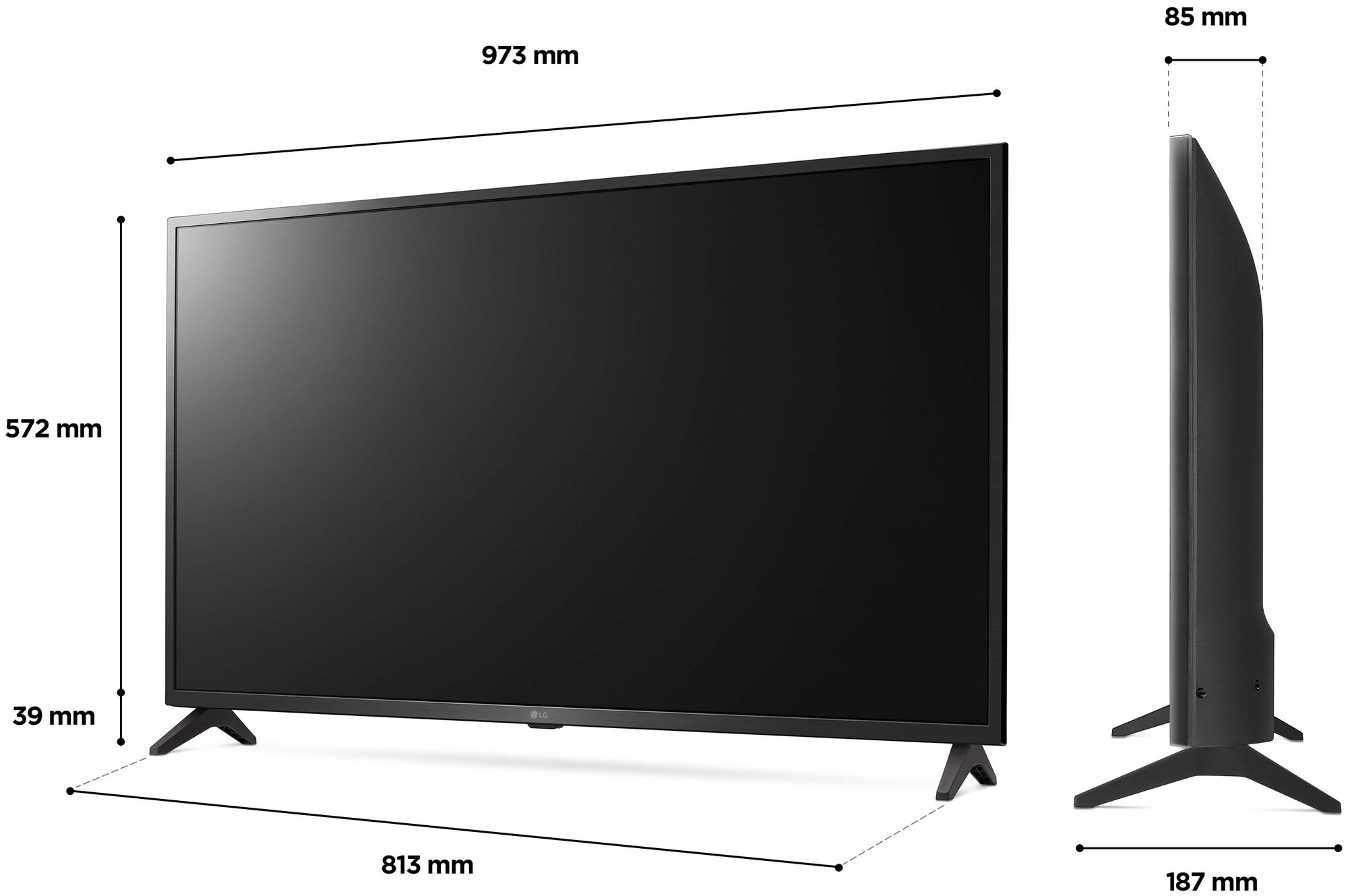 Телевизор LG 43UQ75006LF, 43", LED, Ultra HD 4K, черный - фото №4