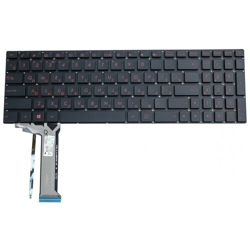 Клавиатура для ноутбука Asus N751J Красные буквы pn NSK-UPPBQ 0R AEBK3700010 9Z N8BBQ P0R 0KNB0-662BRU00 3999₽