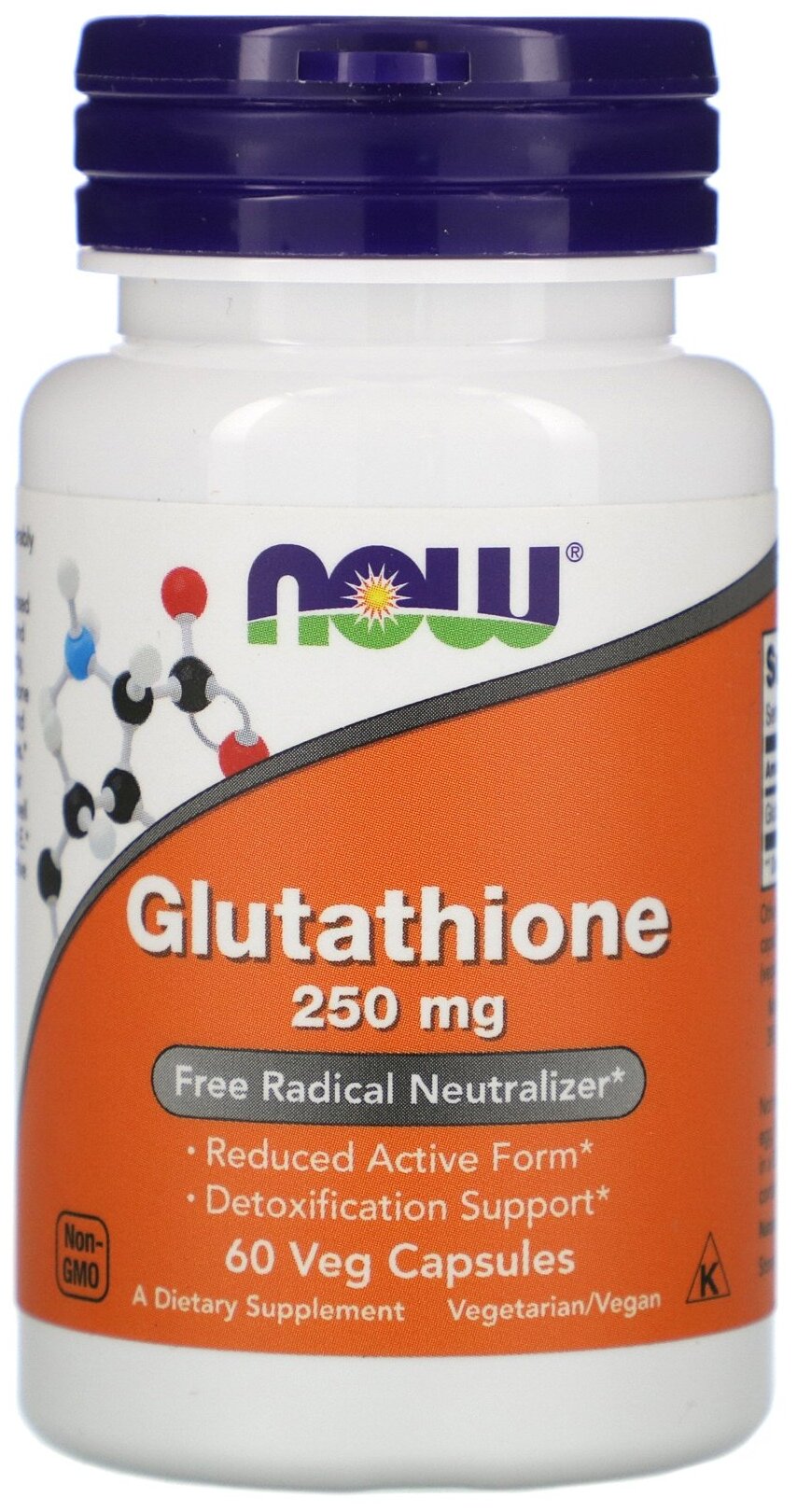 NOW Glutathione (Глутатион) 250 мг 60 капсул