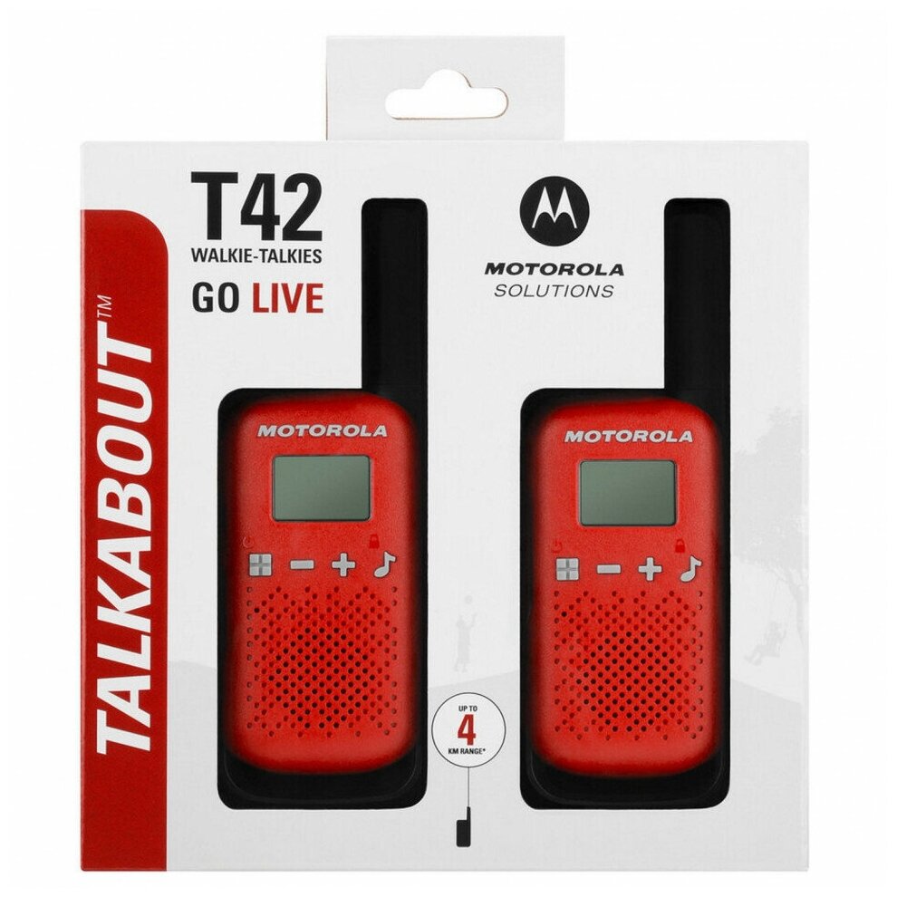 Комплект из двух радиостанций Motorola Solutions Motorola Talkabout T42 Twin Pack Red