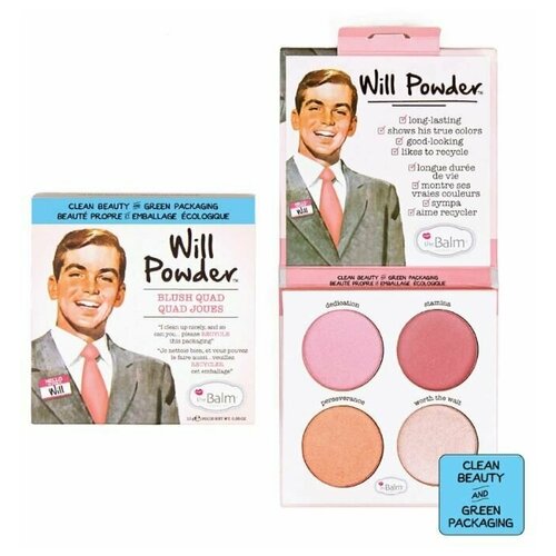 THEBALM Палетка румян для лица Will Powder палетка thebalm палетка для лица the total package бойфренд материал