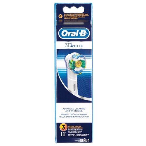 Набор насадок Oral-B EB 18-3 для ирригатора и электрической щетки, белый, 3 шт. набор насадок oral b flossaction eb 25 2 для ирригатора и электрической щетки белый 2 шт