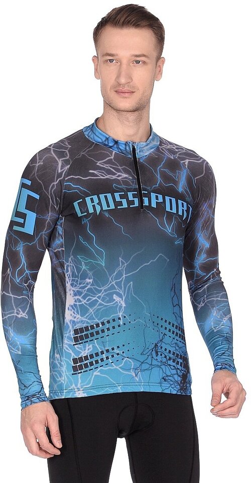 Джерси CroSSSport, размер 46, голубой, бирюзовый