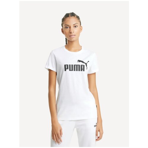 Футболка PUMA, силуэт полуприлегающий, размер XL, белый