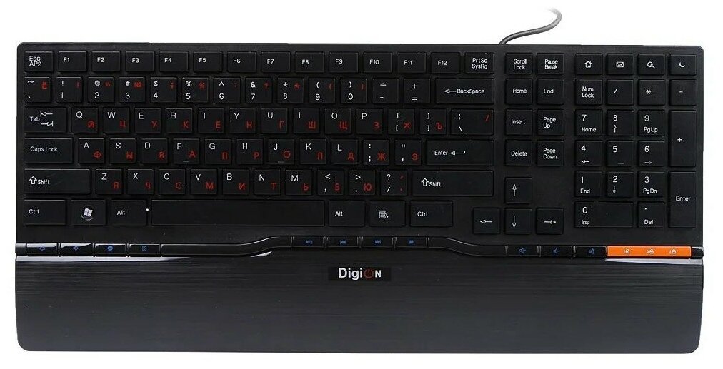 Клавиатура Delux Digion Black/Orange (PTDLK1882U)
