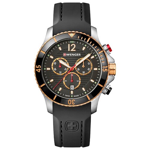 Швейцарские наручные часы Wenger 01.0643.112 мужские кварцевые с хронографом