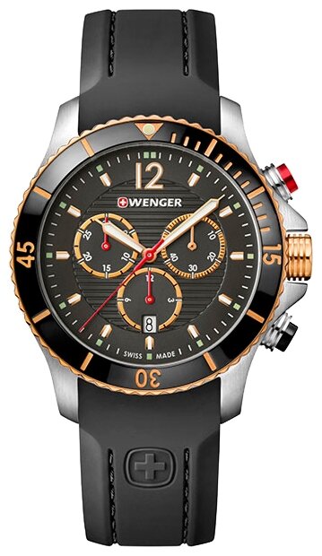 Швейцарские наручные часы Wenger 01.0643.112 мужские кварцевые с хронографом