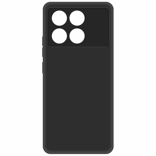 Чехол-накладка Krutoff Soft Case для Xiaomi POCO X6 Pro черный чехол накладка krutoff soft case шахматы для xiaomi poco x6 pro черный