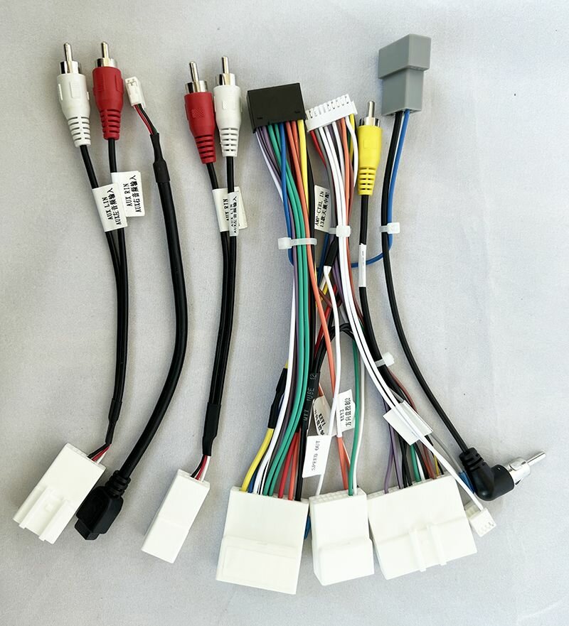 Комплект проводов для подключения Android магнитолы (16-pin) для NISSAN 2014+ / Питание + Динамики + Антенна + Камера + Руль + USB + CANBUS CARAV 16-098
