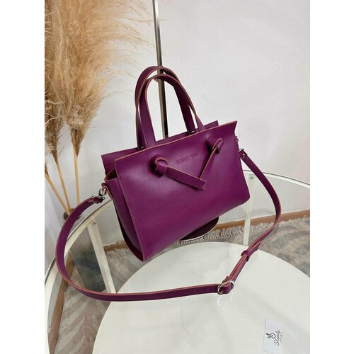 Сумка кросс-боди Shapely, фактура гладкая, фиолетовая