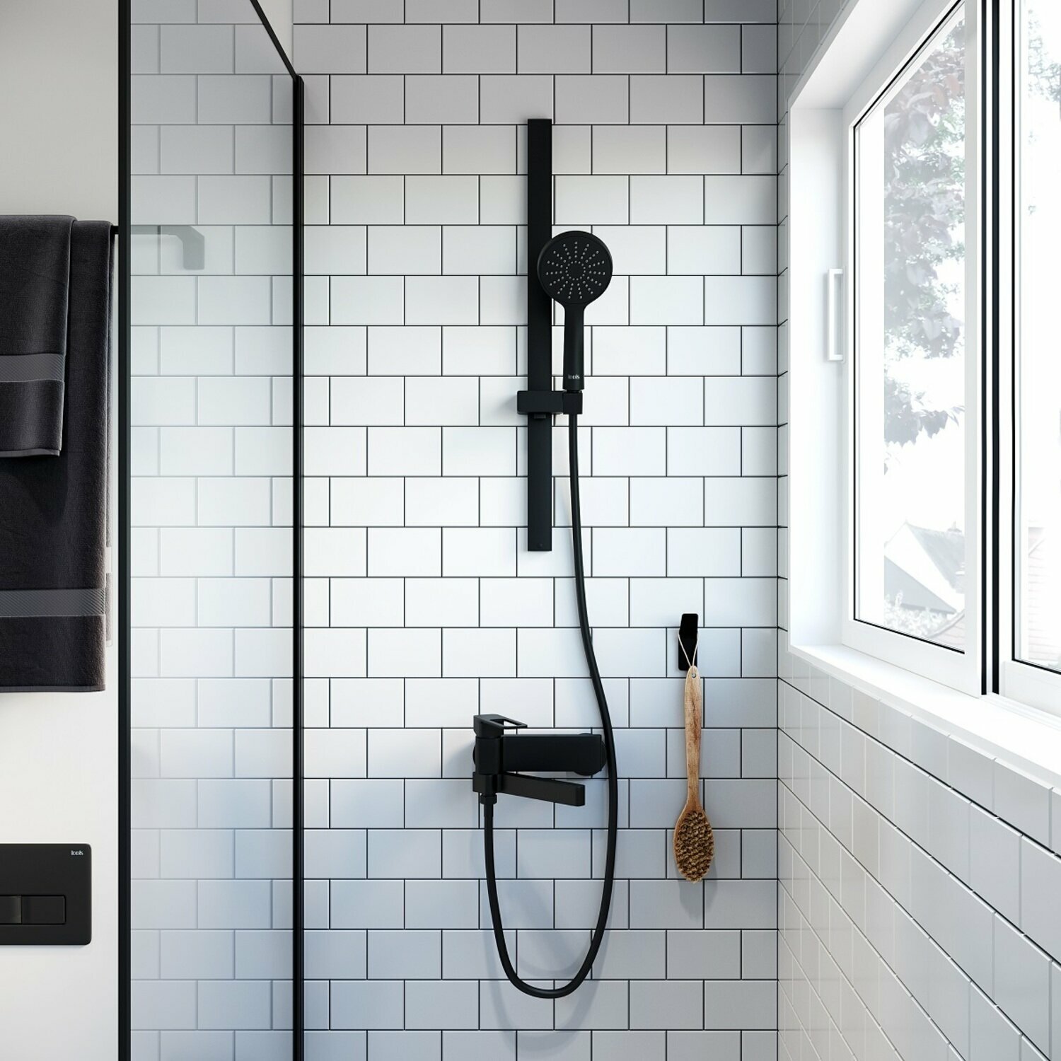 Шланг для душа IDDIS Optima Home черный, ПВХ, 1.5м. 04P15BLi19 — фото 1