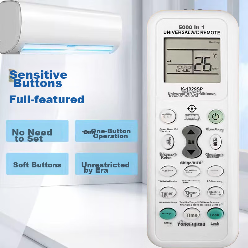 Purpai Air Conditioner Remote Control Compatible with Hualing Changhong Panasonic Mitsubishi Xiaotiane Chunlan Xinkang Yangzi TCL Xiaomi Floor-Standing And Wall-Mounted Units Universal Wireless Remote Control Panel Switch