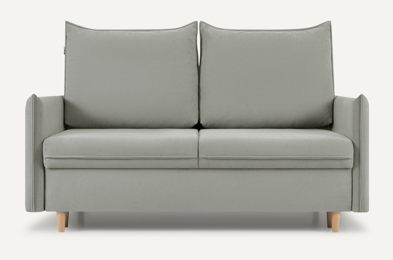 Диван раскладной Divan.ru Слипсон Мини Linia Silver, велюр, серый