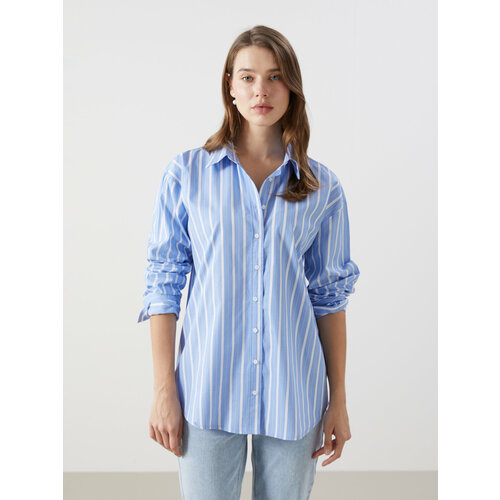 фото Рубашка lc waikiki, размер 46, blue striped