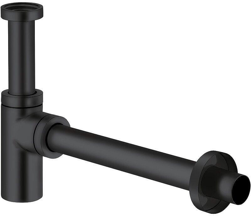 фото Сифон для раковины KLUDI 1002039-00 Бутылочный сифон G1.1/4, черный матовый