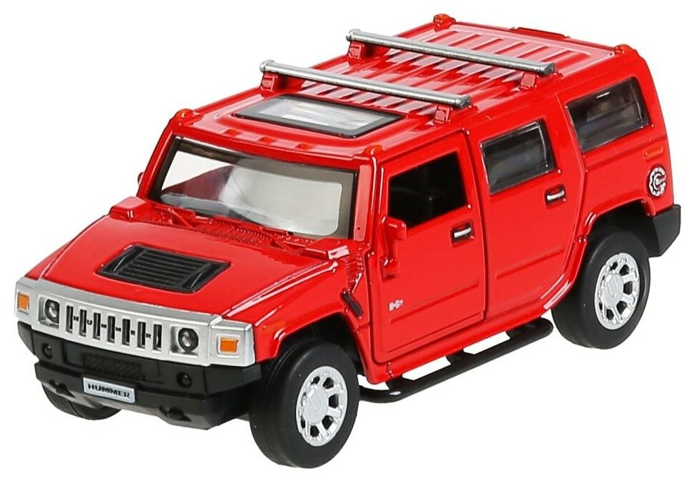 Модель машины Технопарк Hummer H2, красная, инерционная HUM2-12-RD