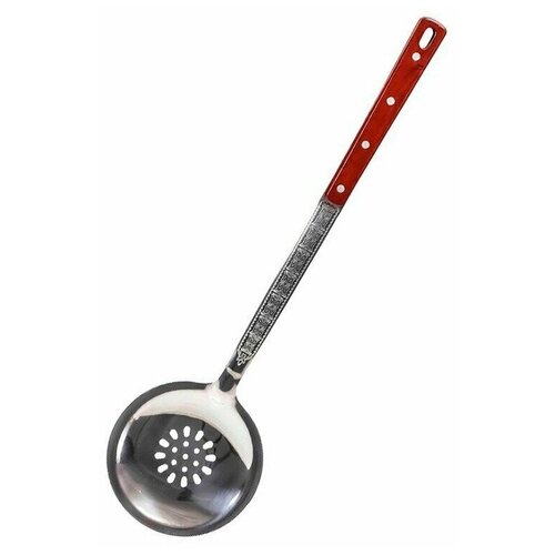 Шумовка из нержавеющей стали с деревянной ручкой, 47 см