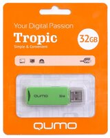 Флешка Qumo Tropic 32Gb зеленый