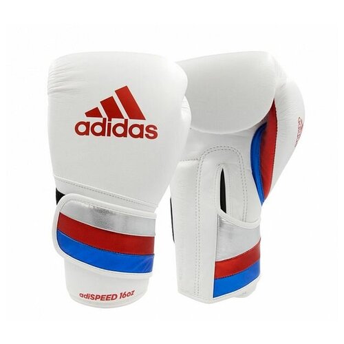 AdiSBG501PRO Перчатки боксерские AdiSpeed бело-сине-красные - Adidas - Белый - 16 oz