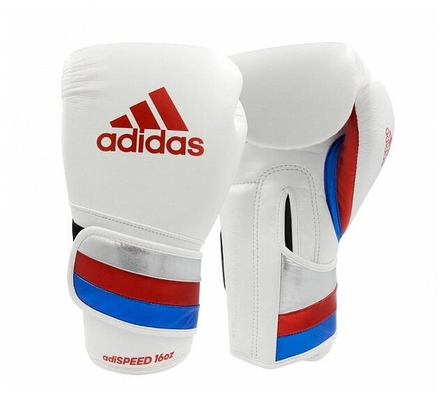 AdiSBG501PRO Перчатки боксерские AdiSpeed бело-сине-красные - Adidas - Белый - 14 oz