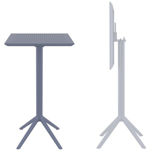 Барный стол Siesta Contract Sky Folding Bar Table 60, складной, темно-серый