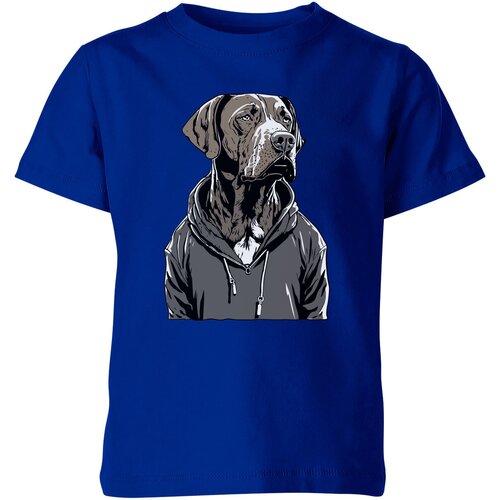 Футболка Us Basic, размер 8, синий детская футболка собака great dane 164 синий