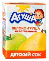 Сок осветленный Агуша Яблоко-груша, c 4 месяцев 0.2 л