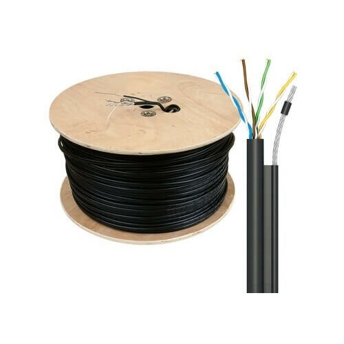 UTP 4PR 24AWG CAT5e 305м OUTDOOR+TR-FG8 (трос) OptimLAN