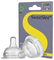 Соска SweeSlee силиконовая, медленный поток 0м+ 2шт.