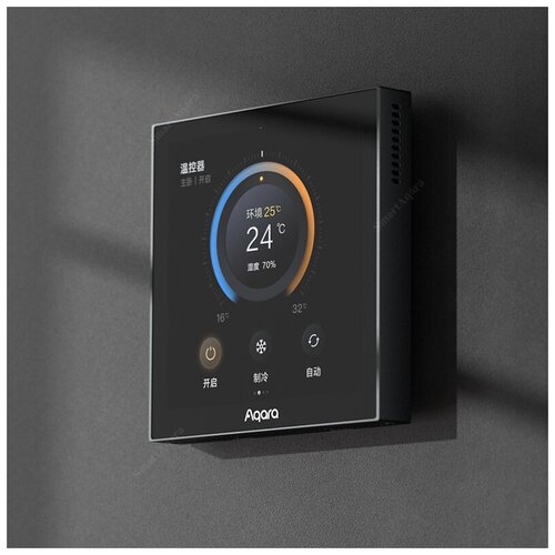 Умный термостат Smart Aqara Thermostat S3 с сенсорным дисплеем (CN) (Черный) (ZNWKQ11LM) термостат aqara thermostat srts a01