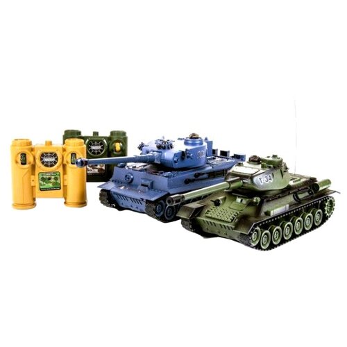 фото Набор техники pilotage танковый бой t34 + tiger (rc18382/rc18388) 1:24 фиолетовый/зеленый