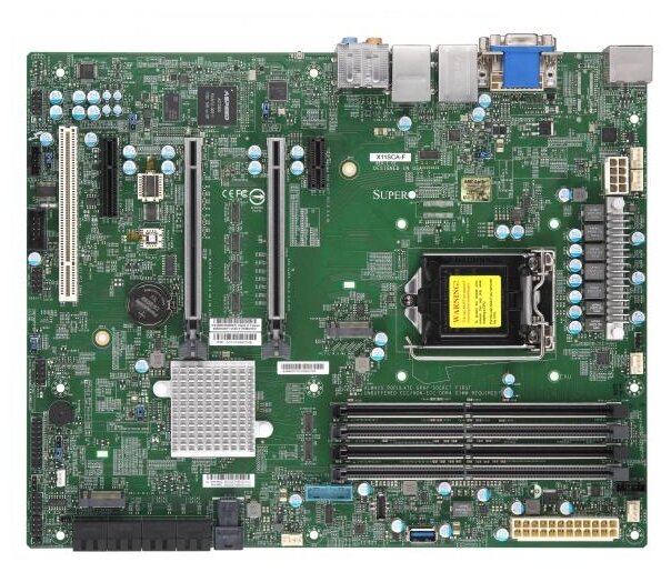 SuperMicro MBD-X11SCA-F-B ATX, LGA1151H4, C246, 4xDIMM (128GB) DDR4 ECC UDIMM, 1xGbe (i210/IPMI), 1xGbe (i210 share IPMI), 8xSATA3, RAID 0,1,5,10, 2xM.2 PCIE, 2xPCIEx16, 1xPCIEx4, 1xPCIEx1, 1xPCI32/33 5V, HDMI/DP/DVI/VGA, Audio, IPMI{10}