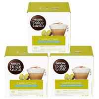 Кофе в капсулах Cappuccino Skinny Unsweetened для Nescafe Dolce Gusto, 16 кап. в уп, 3 уп. (48 капсул), обезжиренный, без сахара