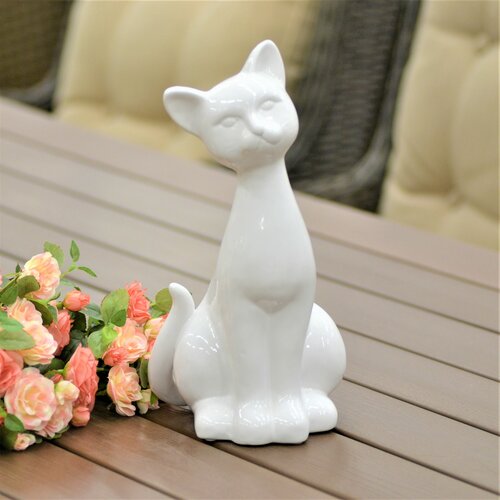 Статуэтка Кот керамика белая 15 см x 15см x 30 см 2300₽