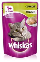 Корм для кошек Whiskas Паштет с уткой для взрослых кошек (0.085 кг) 24 шт.