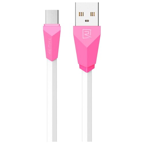 фото Кабель Remax Alien USB - microUSB (RC-030m) 1 м белый/розовый