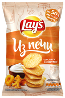 Чипсы Lay's Из печи картофельные Лисички в сметане рифленые, 85 г