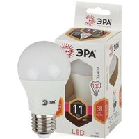 Лампа светодиодная ЭРА, 11 (100) Вт, цоколь E27, груша, теплый белый свет, 25000 ч, LED, smdA60-10w-827-E27, Б0020532