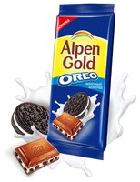 Шоколад Alpen Gold Oreo молочный с дробленым печеньем 