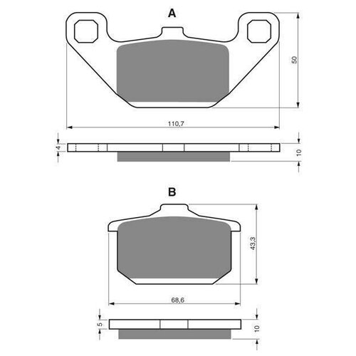 Колодки тормозные дисковые GOLDfren 037 AD кросс SBS 557, EBC FA 85, Ferodo FDB 339 R, OEM 43082 1029