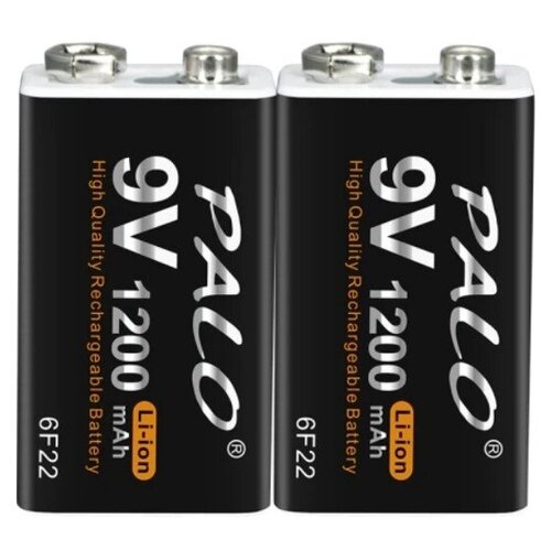 Аккумулятор Крона 9V PALO 1200mAh 6f22 2шт