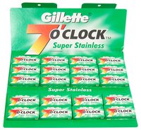 Лезвия для T-образного станка Gillette Super Stainless 7 o'clock 100 шт.