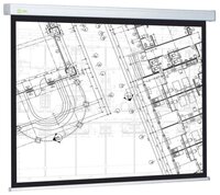 Рулонный матовый белый экран cactus Wallscreen CS-PSW-104x186