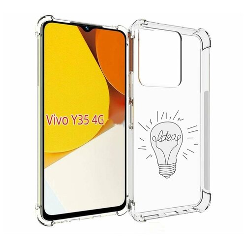 Чехол MyPads лампочка-с-идеей для Vivo Y35 4G 2022 / Vivo Y22 задняя-панель-накладка-бампер