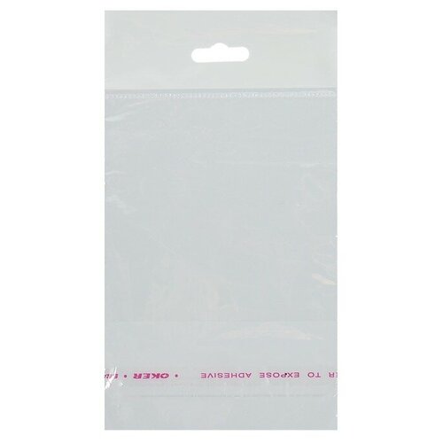 Пакет с липкой лентой 10 х 10/4 см, еврослот, 30 мкм