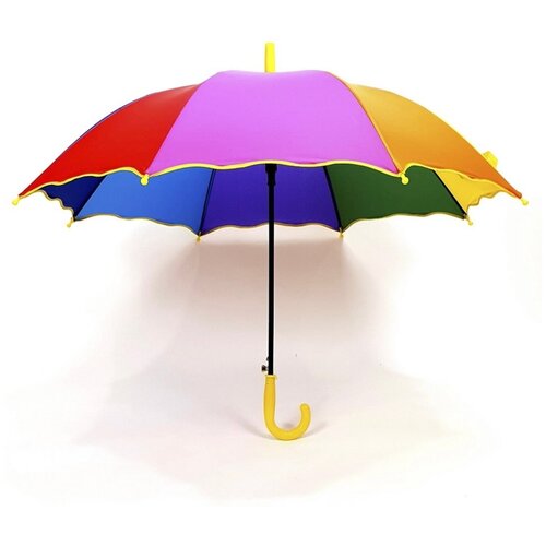 Детский зонт-трость радуга 16 цветов фиолетовый - (2608-4)