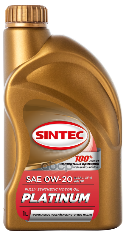 SINTEC Масло Sintec 0w20 Platinum Api Sp Ilsac Gf-6 1л Син