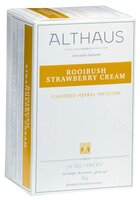 Чайный напиток травяной Althaus Rooibush Strawberry Cream в пакетиках, 20 шт.