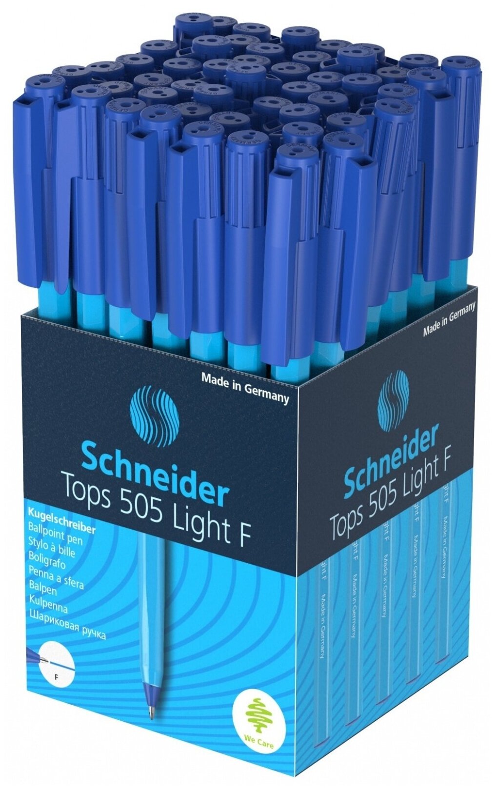 Ручка шариковая неавтоматическая Schneider Tops 505F LightМ0, 5 мм синяя