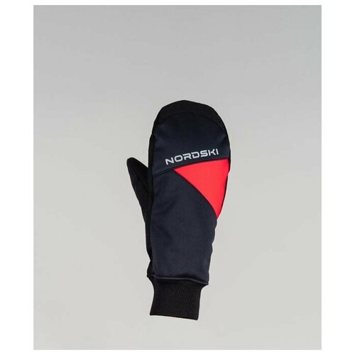 Перчатки Nordski, размер 11, черный, красный варежки nordski размер xs синий голубой